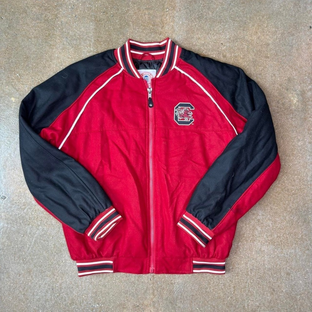 Essex South Carolina Gamecocks USC Varsity Jacket Red Black Wool Blend Mens M